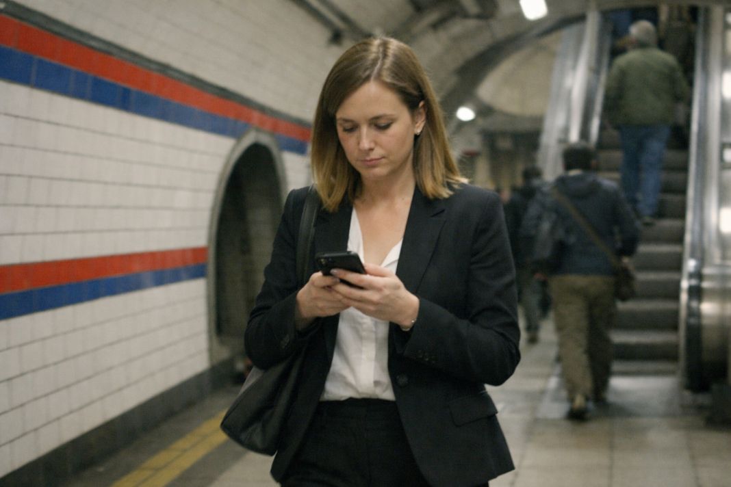 a photo of a woman near Liverpool St London on her phone looking to find a walk-In GP Appointment – they find Future Care Medical a photo of a woman near Liverpool St London on her phone looking to find a walk-In GP Appointment - they find Future Care Medical