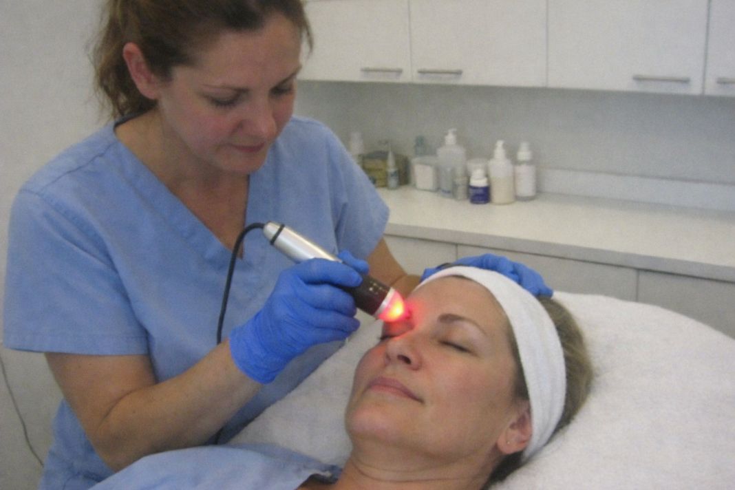 AI photo of skin therapy treatment in progress AI photo of skin therapy treatment in progress