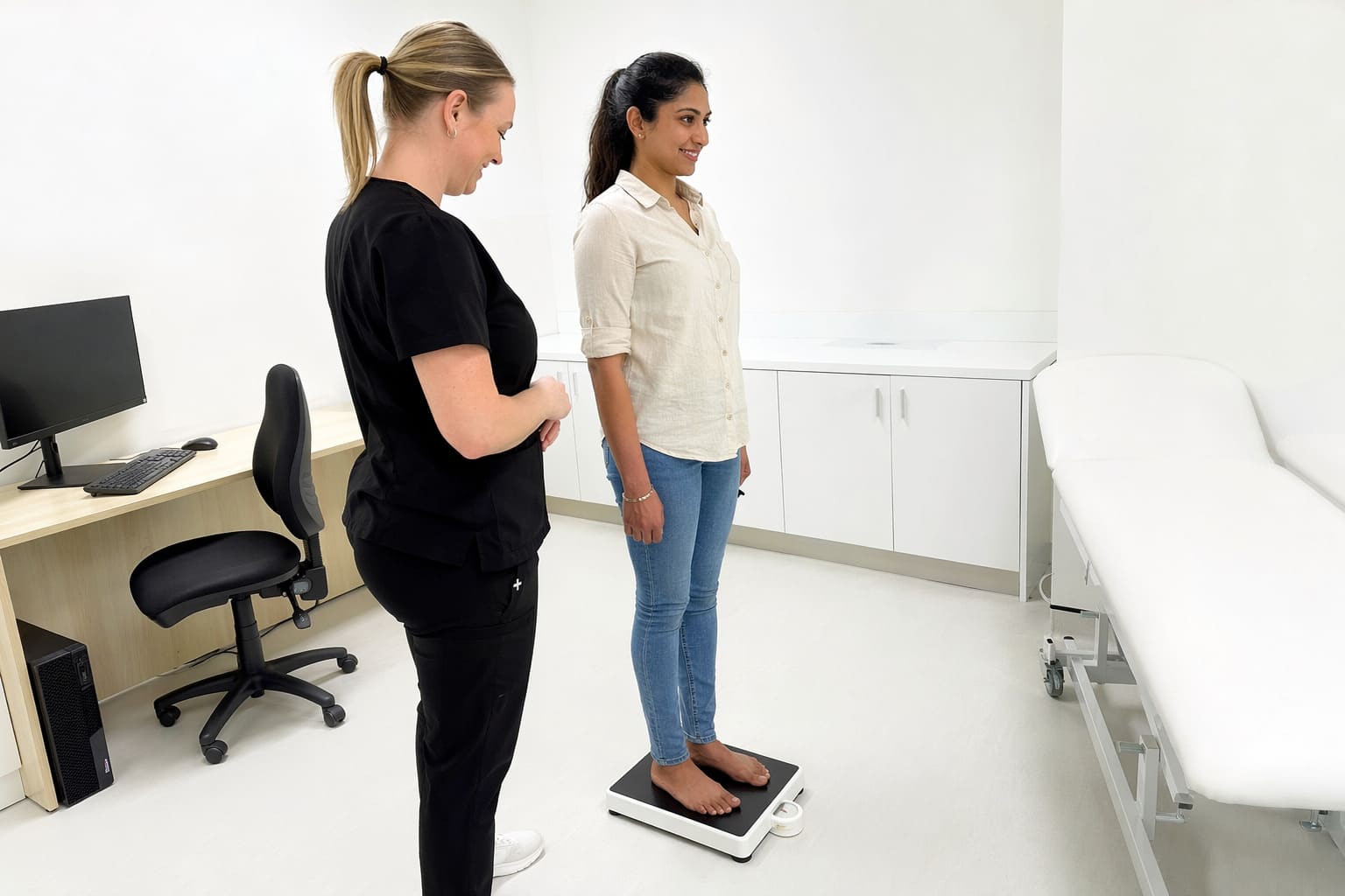 Women’s Weight Check Appointment – Illustrative Image