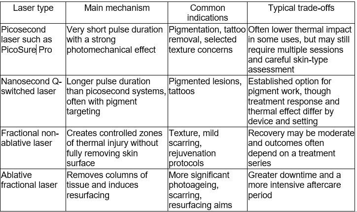 comparison table
